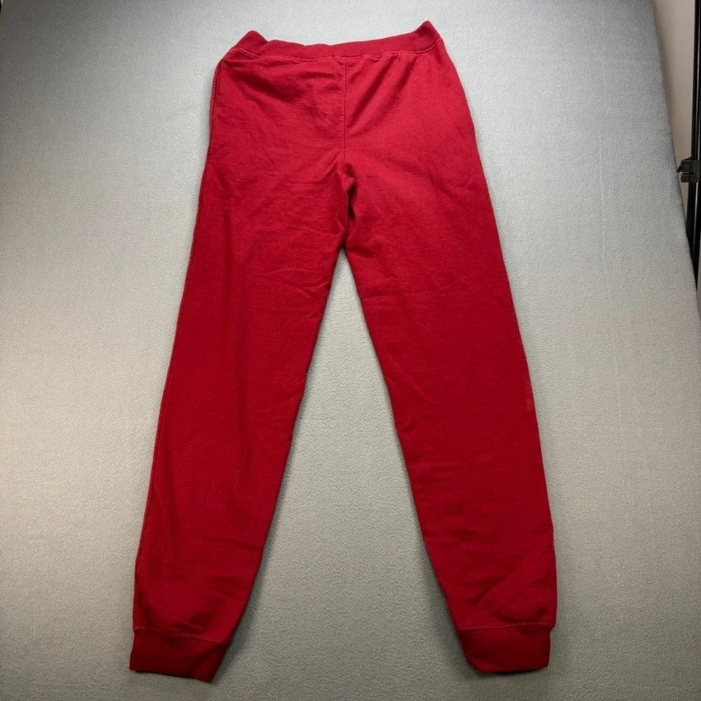True Religion Jogger Sweatpants Tapered Fleece XL Red Horseshoe Logo Athletic